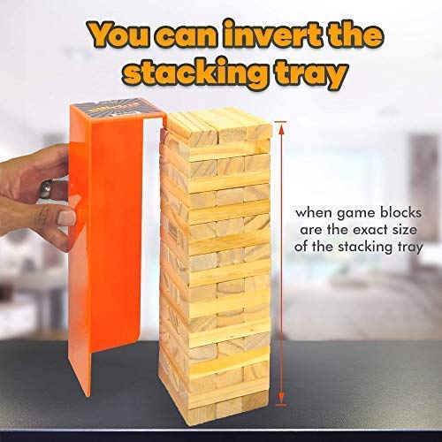 Hogar Wood Block Tower Stacking Tray – Compatible with Tipsy Tower, Lewo, WE Games