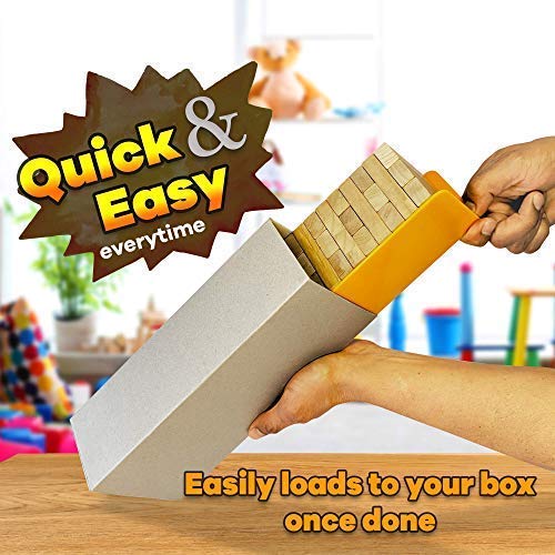 Hogar Wood Block Tower Stacking Tray – Compatible with Tipsy Tower, Lewo, WE Games