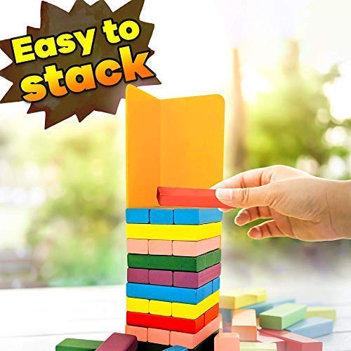 Hogar Wood Block Tower Stacking Tray – Compatible with Tipsy Tower, Lewo, WE Games
