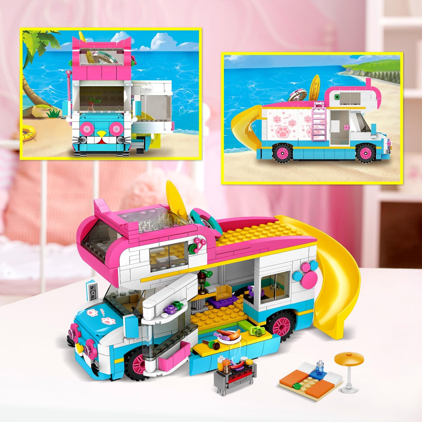 HOGOKIDS 3-in-1 Camper Van Building Set – 494 PCS for Kids 6–12