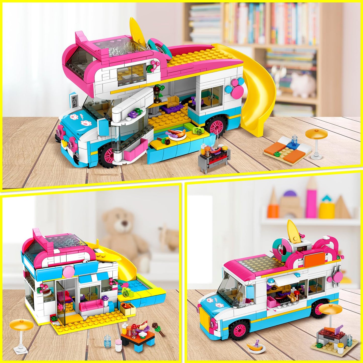 HOGOKIDS 3-in-1 Camper Van Building Set – 494 PCS for Kids 6–12
