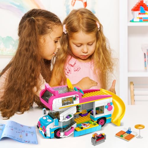 HOGOKIDS 3-in-1 Camper Van Building Set – 494 PCS for Kids 6–12