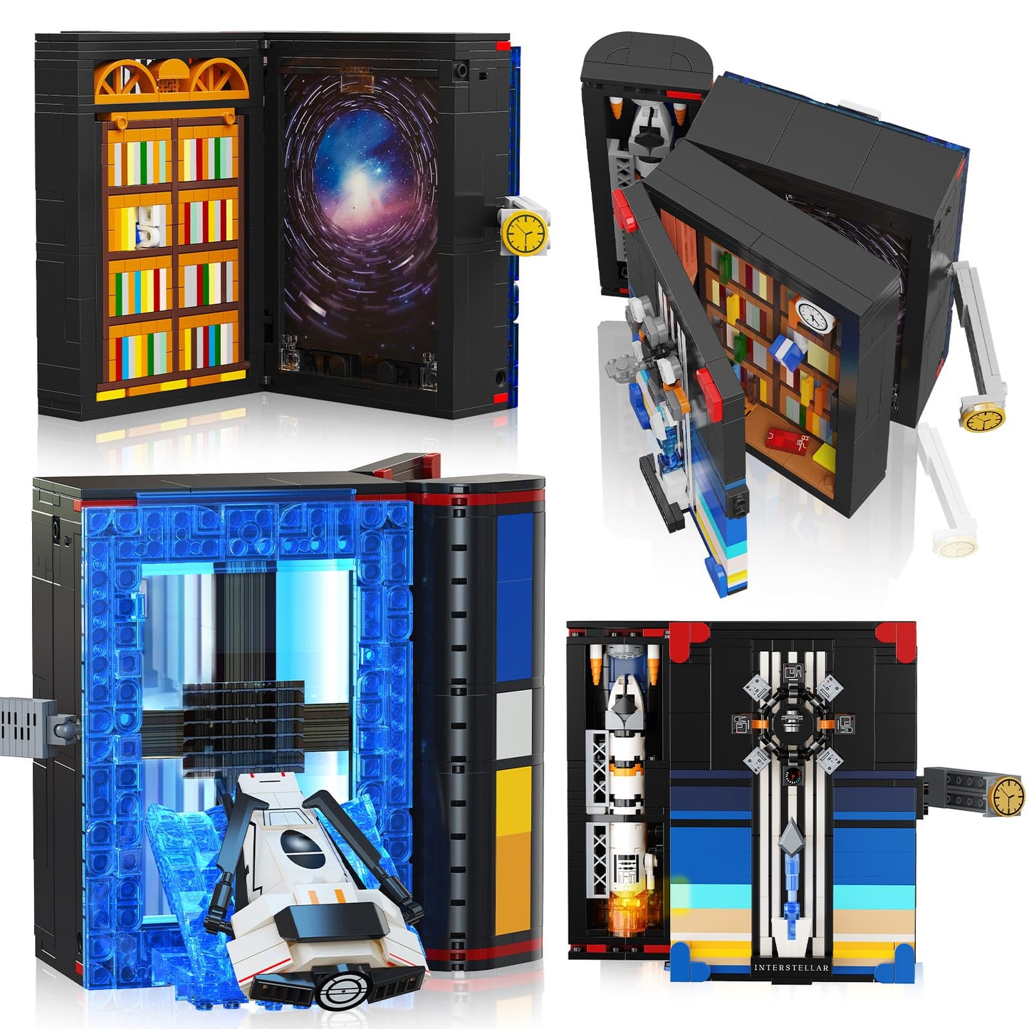 HOGOKIDS Magic Space Book Nook with LED Light – 945-Piece DIY Space Diorama