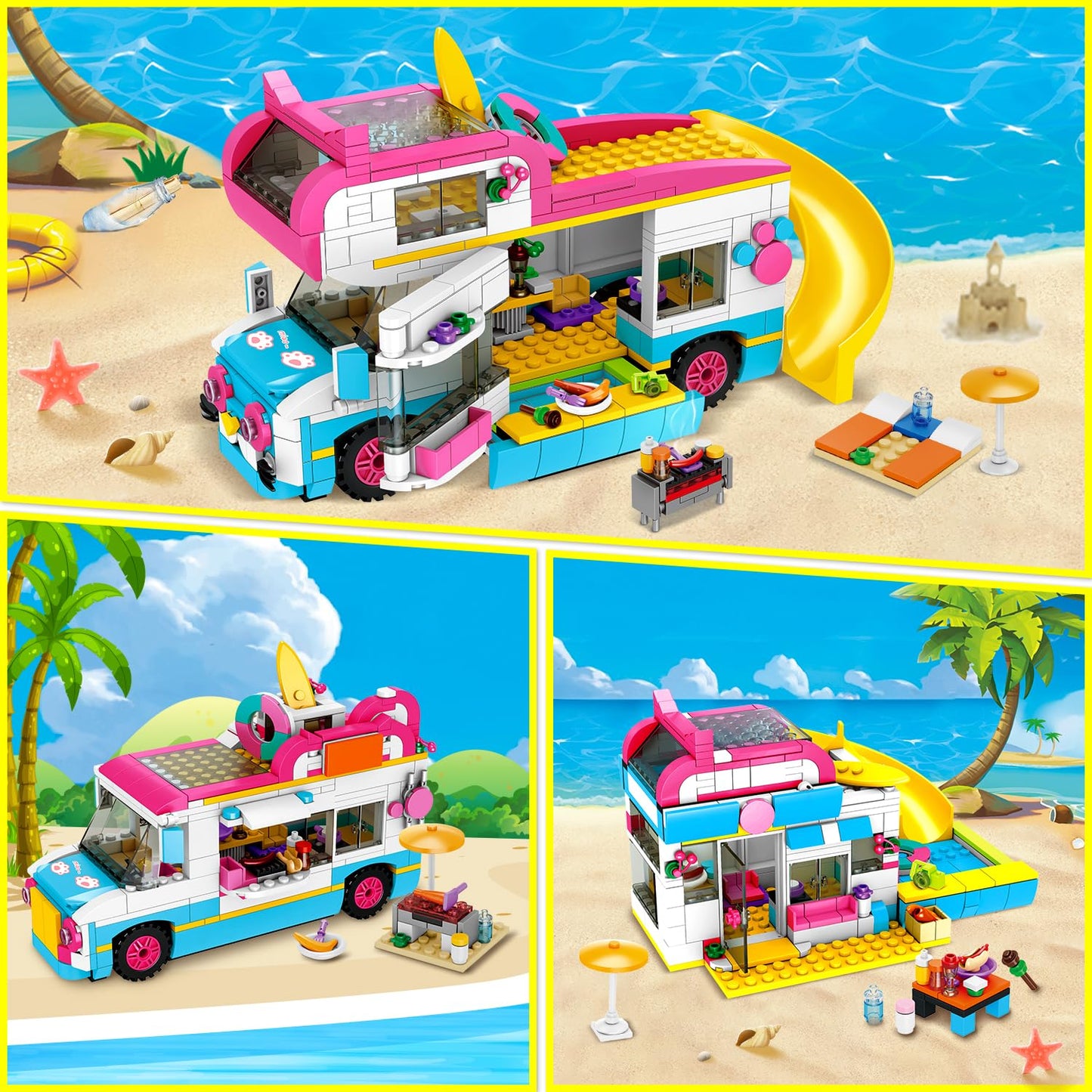 HOGOKIDS 3-in-1 Camper Van Building Set – 494 PCS for Kids 6–12