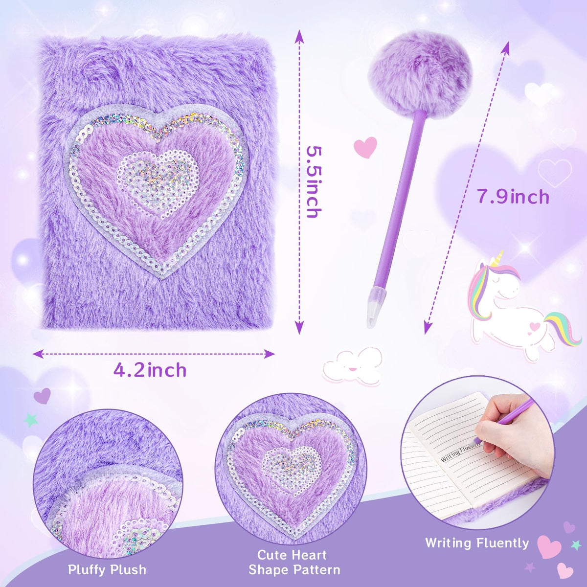 Hohosunlar Little Girl Purse Set | My First Purse Play Kit for Creative Pretend Makeup & Diary