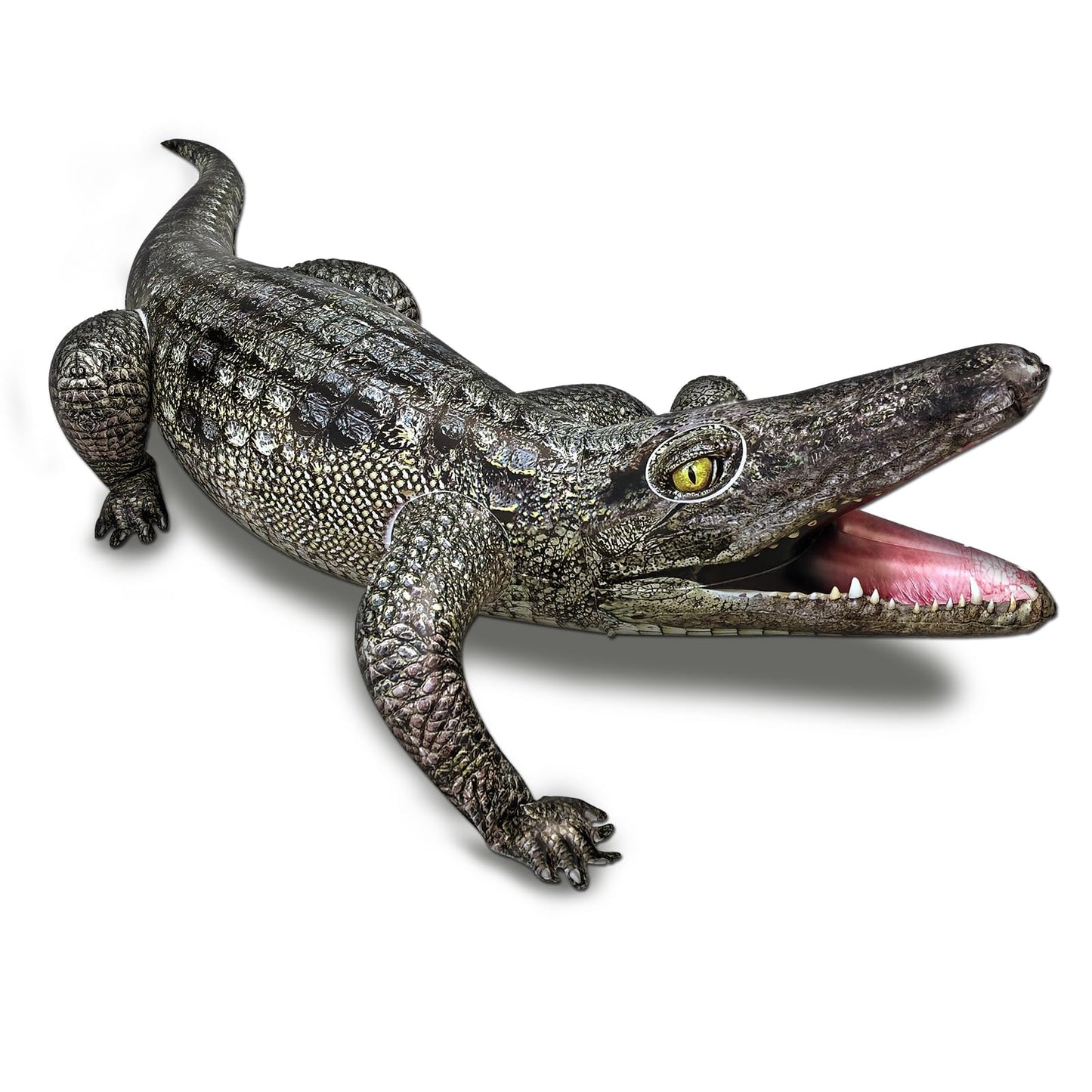 HOHQB 40-Inch Inflatable Alligator – Realistic Pool Decor & Party Toy
