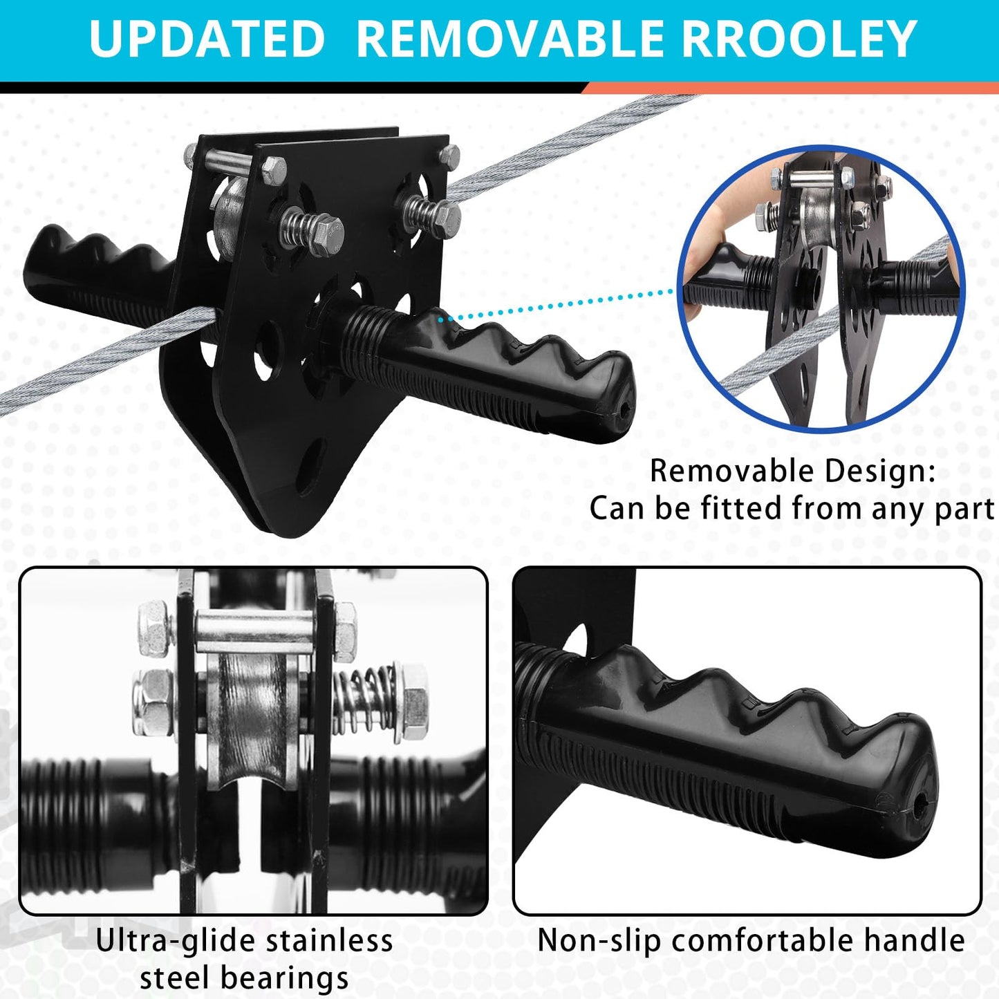 HOKINETY Zip Line Kit for Backyard — 100ft, 380 lbs, Quick Tighten & Removable Trolley