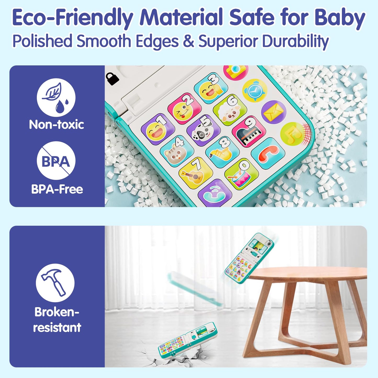 HOLA Baby Phone Toy for 12–24 Months | Learning Numbers & Light-Up Sounds