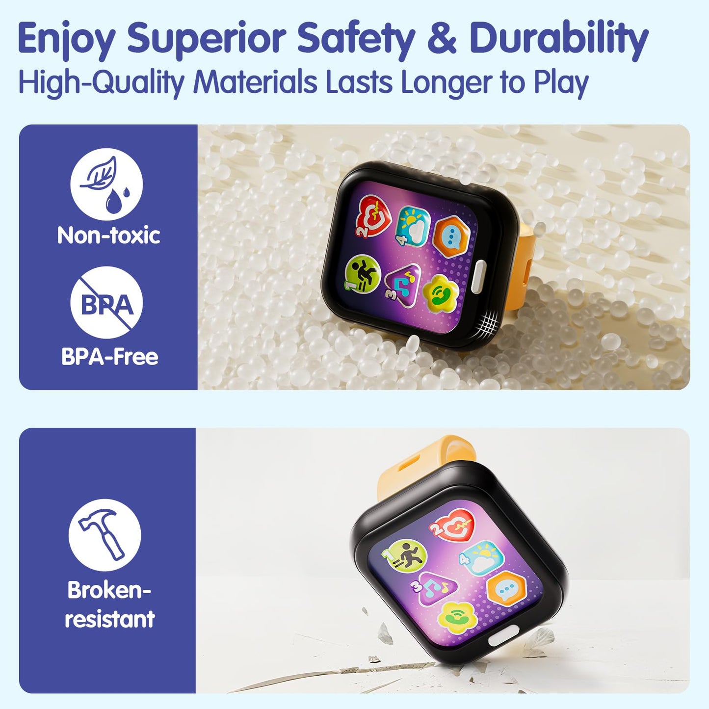 HOLA 7-Function Baby Watch Toy for 6-18 Months – Learning & Travel Toy