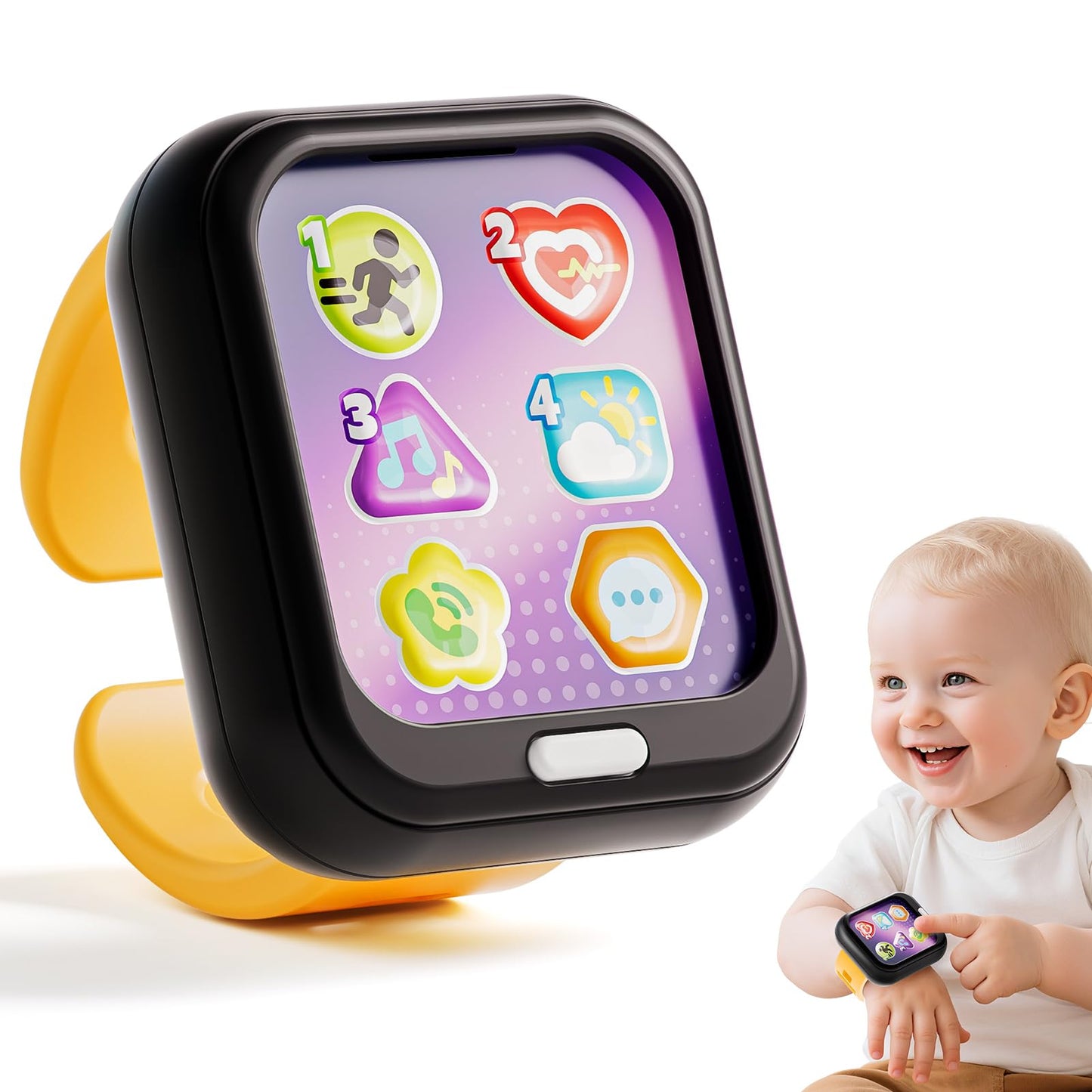 HOLA 7-Function Baby Watch Toy for 6-18 Months – Learning & Travel Toy