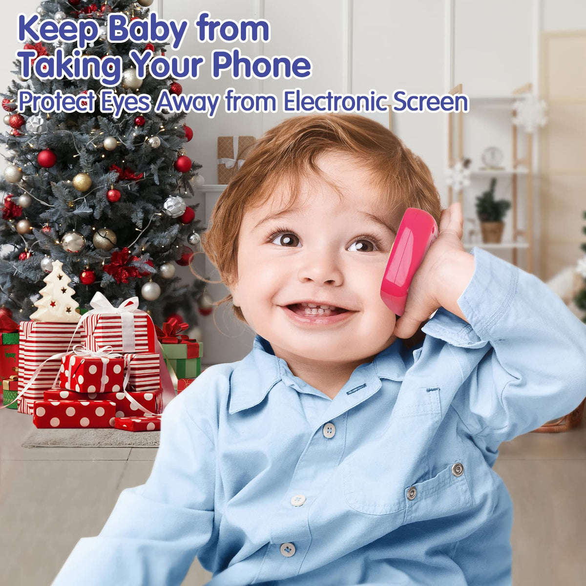 Hola Toys 12-Icon Learning Phone for Toddlers 12–18 Months – Pink