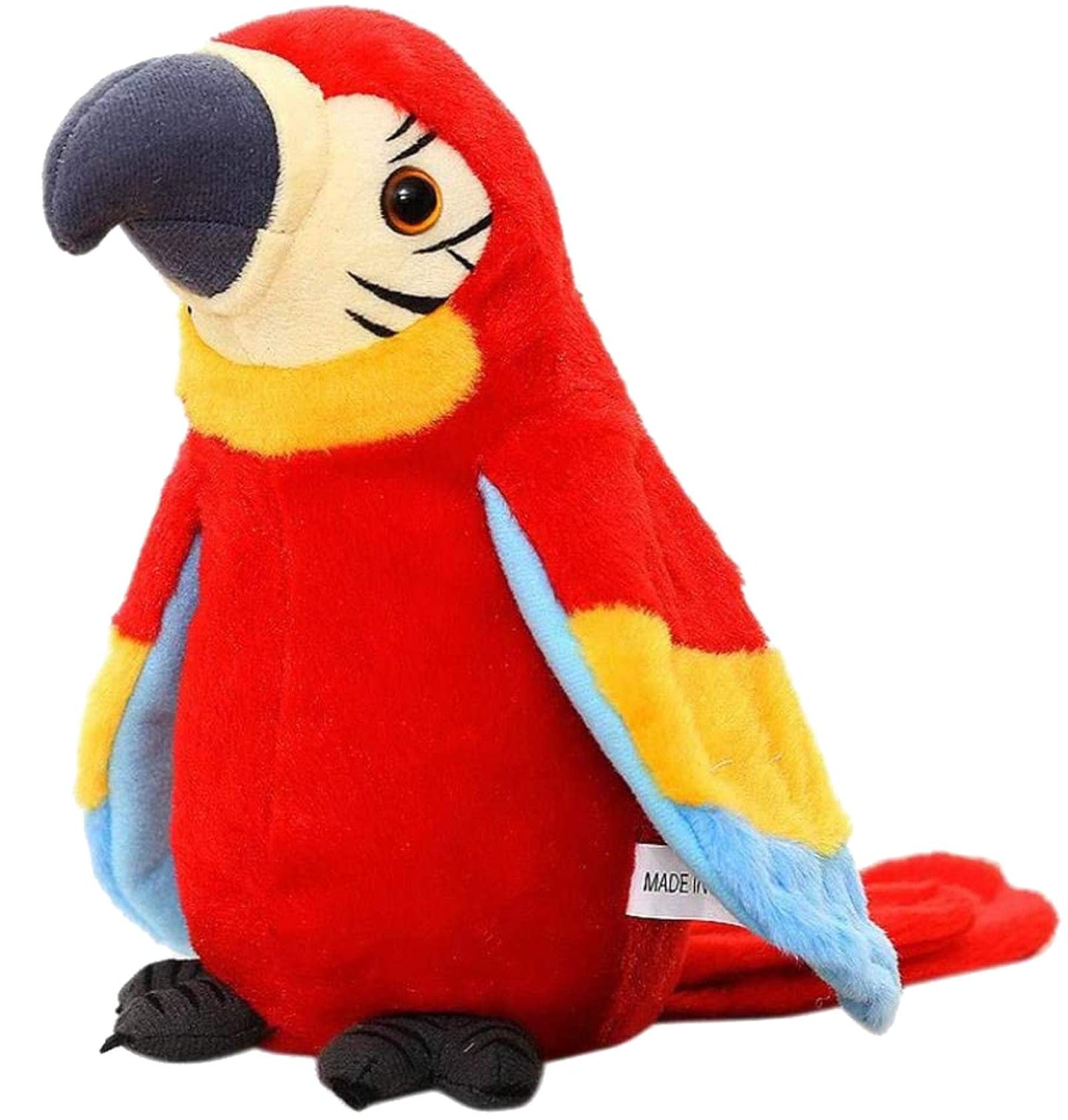 Holiberty Talking Macaw Plush – Repeats What You Say