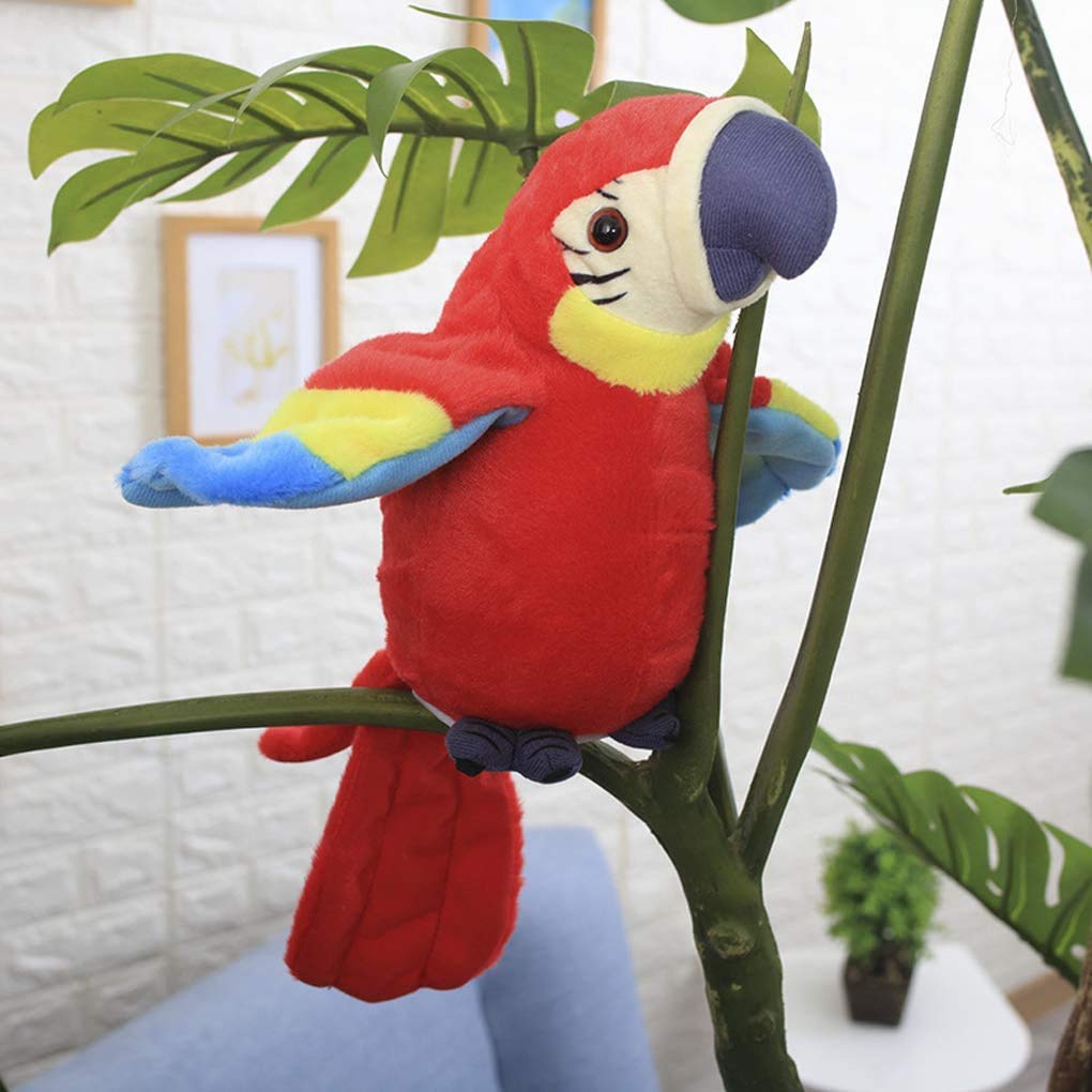 Holiberty Talking Macaw Plush – Repeats What You Say