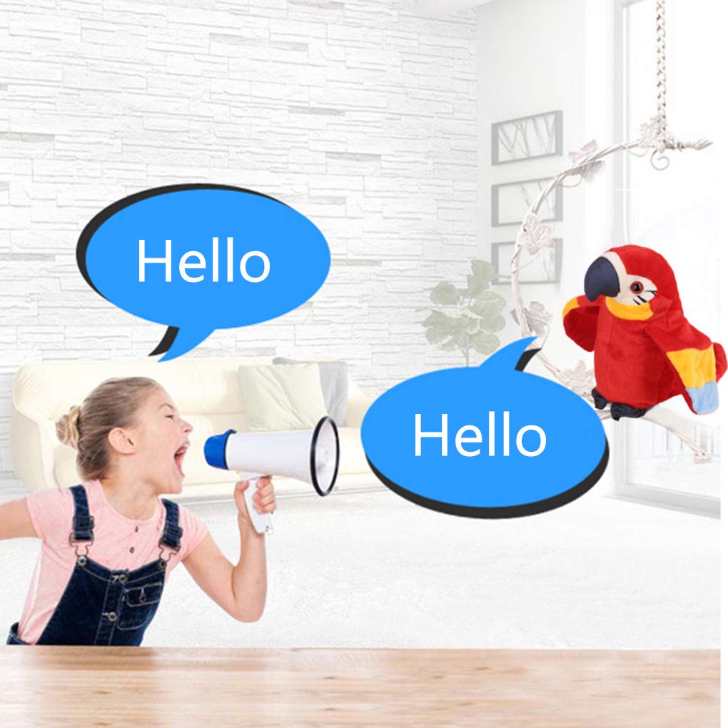 Holiberty Talking Macaw Plush – Repeats What You Say
