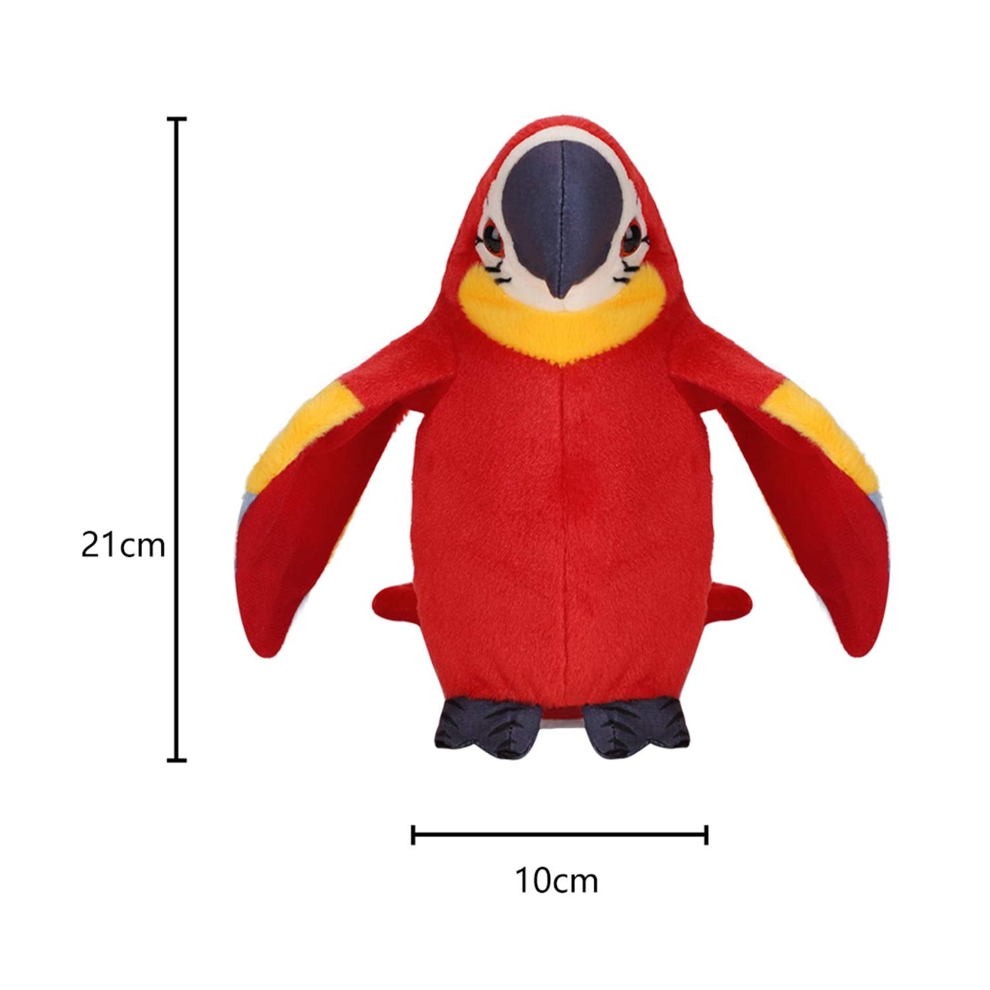 Holiberty Talking Macaw Plush – Repeats What You Say