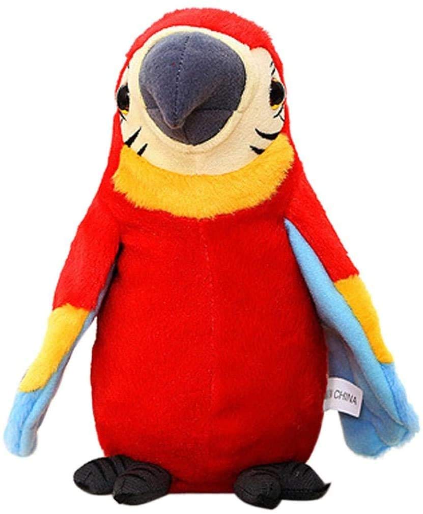 Holiberty Talking Macaw Plush – Repeats What You Say