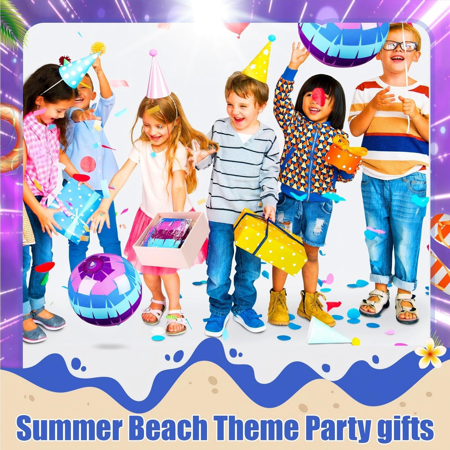 Hollowfly 12 Pack Video Game Themed Beach Balls – 7.87-inch Diameter, PVC Bulk for Pool & Beach Fun