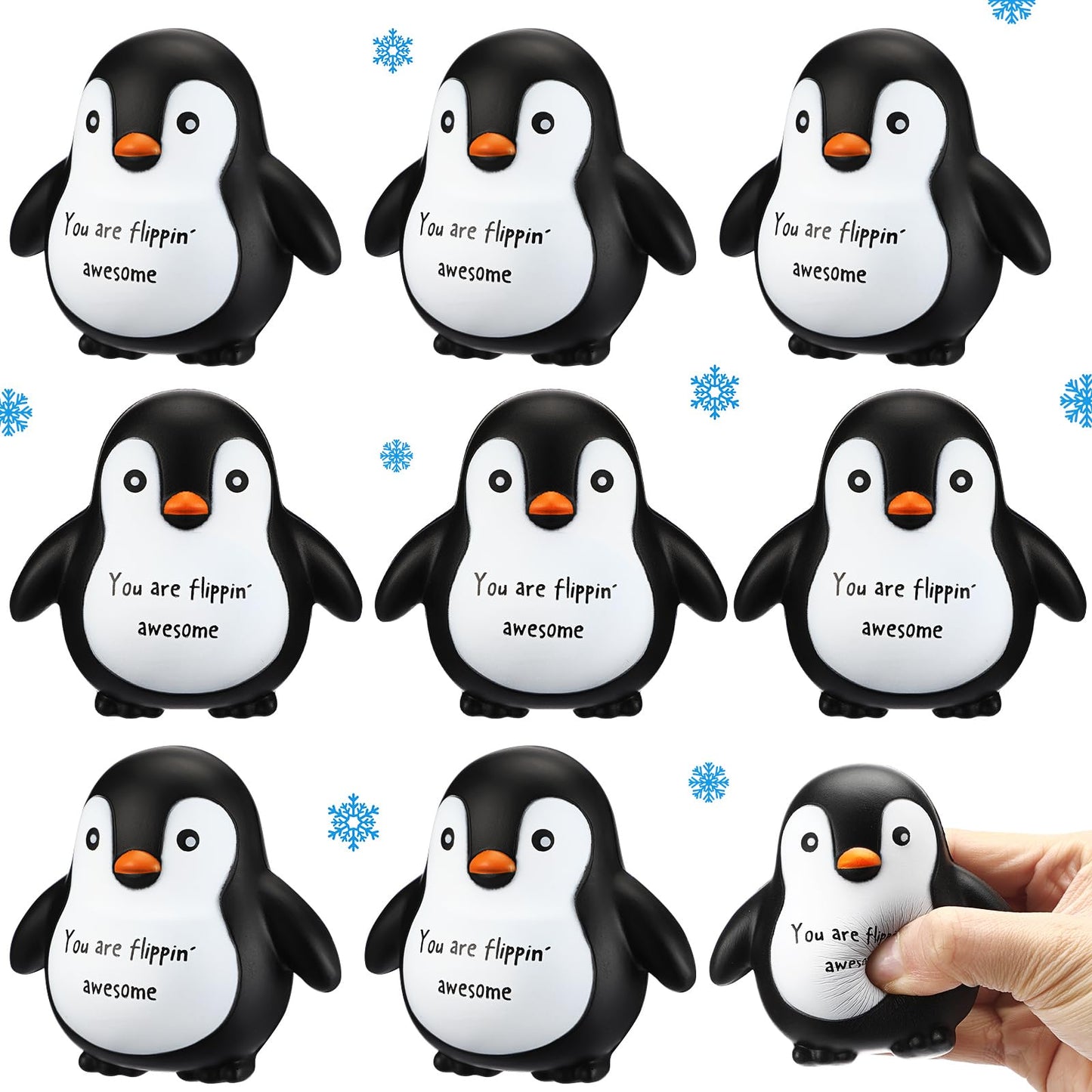 Hollowfly 10 Pcs Penguin Stress Balls – Positive Fidget Toys for Work, School & Gifts