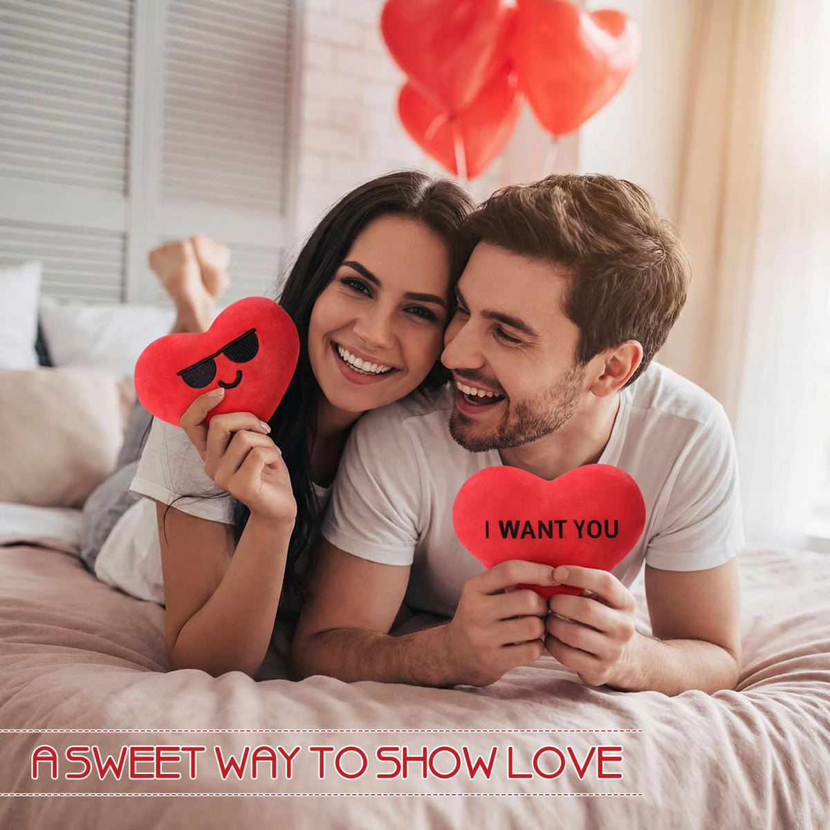 Hollowfly Valentines Day Heart Plush Gift Set – 5 Love Language Plushies in One Basket