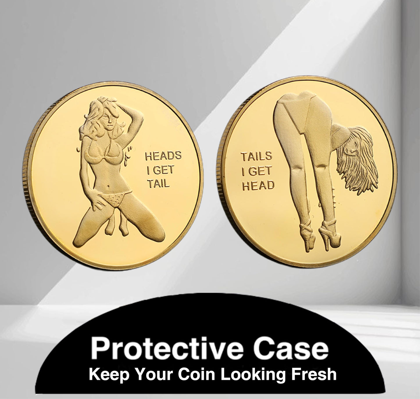 Hollycoin Head and Tail Coins – Double-Sided Decision Tokens, Gold Gift for Date Night