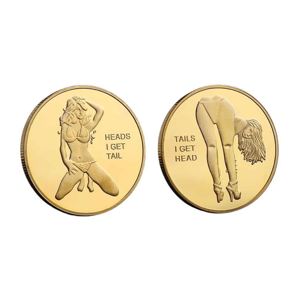 Hollycoin Head and Tail Coins – Double-Sided Decision Tokens, Gold Gift for Date Night