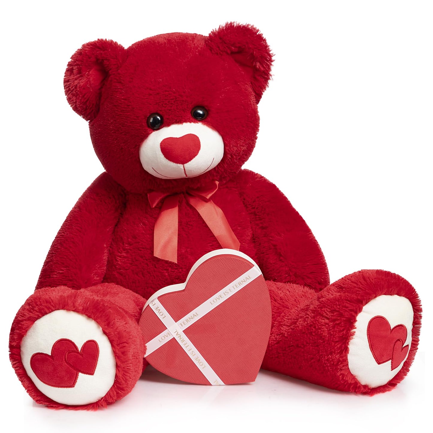 HollyHOME 36-Inch Red Teddy Bear with Heart – Large Plush Gift