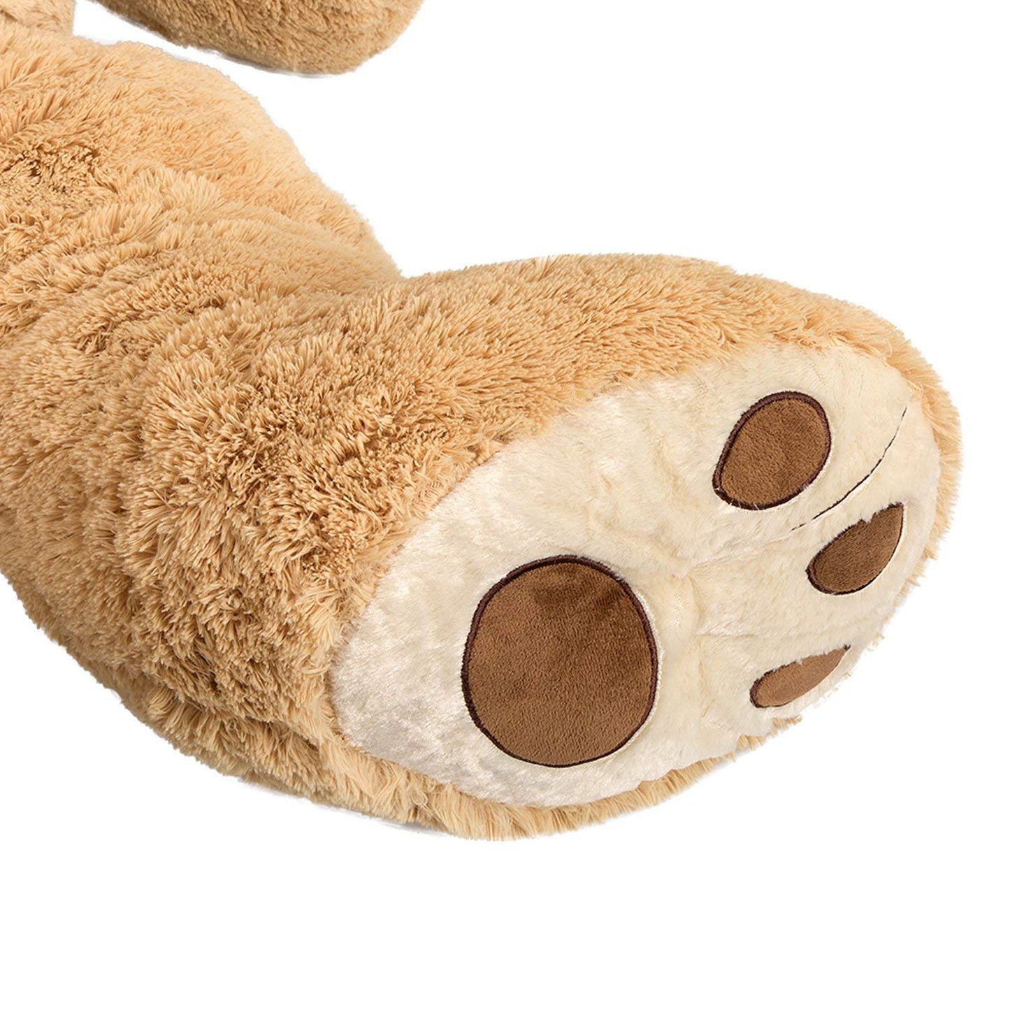 HollyHOME 5ft Giant Teddy Bear – Light Brown Plush with Red Bowtie (Valentine Gift)