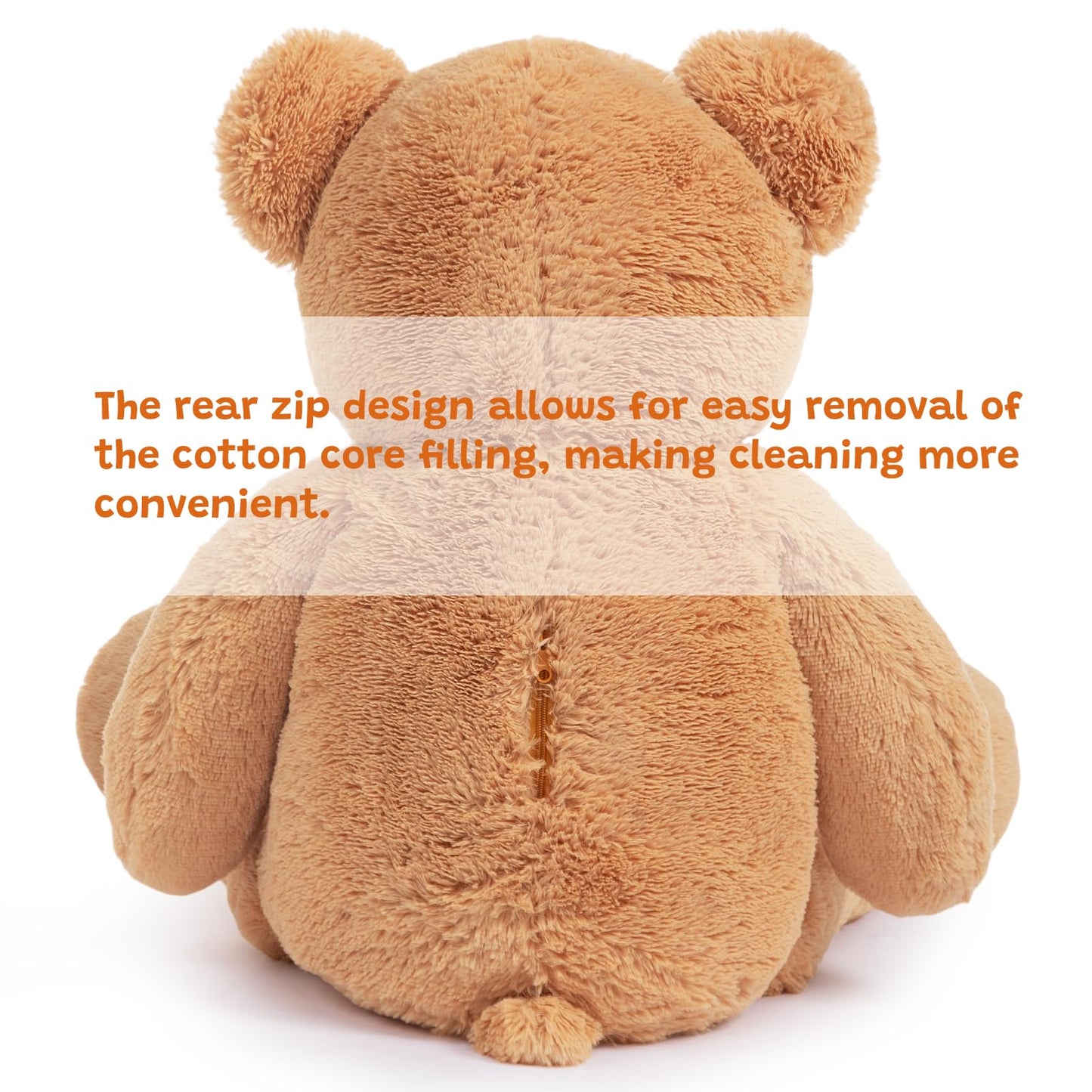 HollyHOME Giant Teddy Bear 48-Inch Tan Plush – Big Teddy Gift for Kids & Loved Ones
