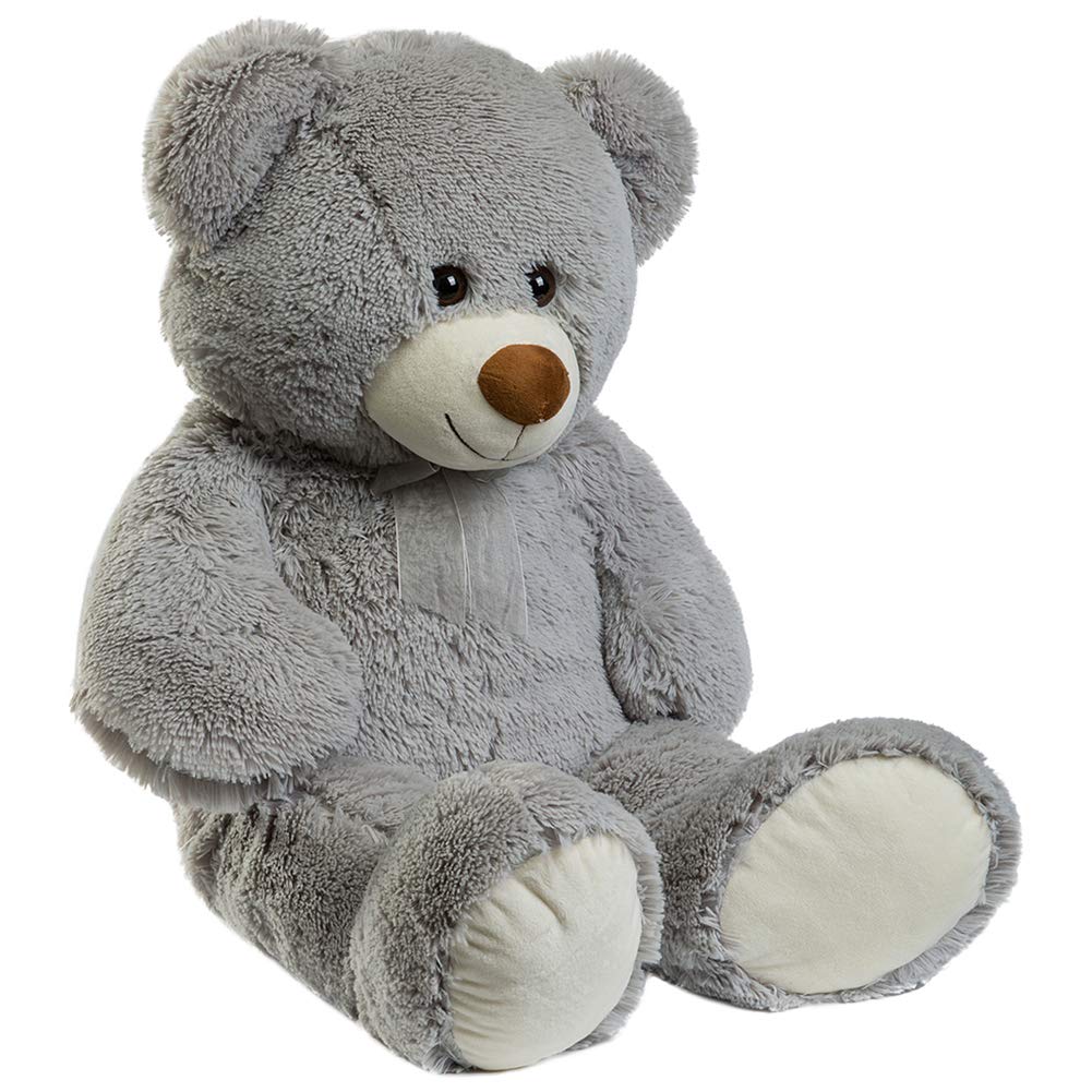 HollyHOME 36-Inch Gray Teddy Bear — Large Plush Stuffed Animal, Gift-Ready for Kids & Loved Ones