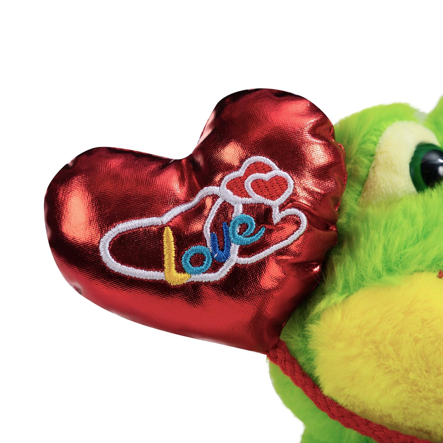 HollyHOME Frog Plush – 10-Inch Valentine Gift with Red Heart Balloon