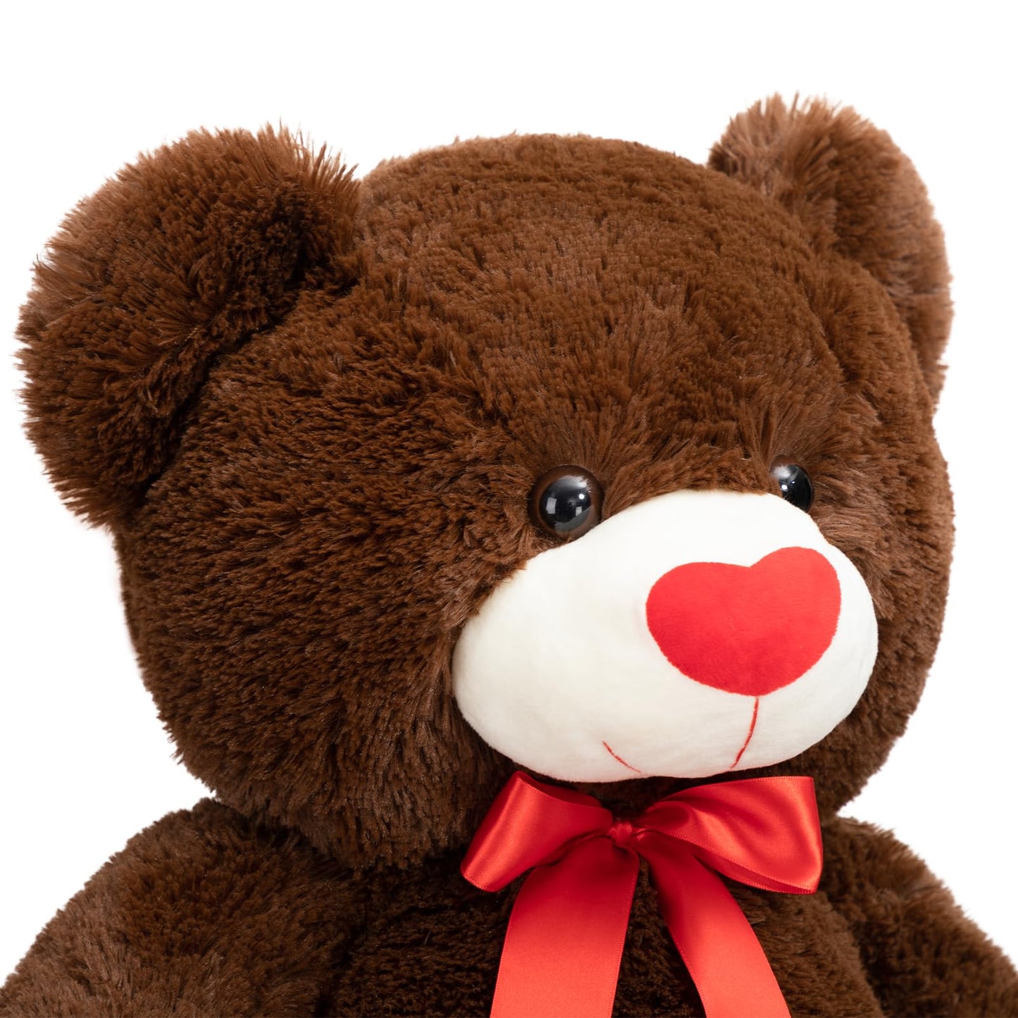 HollyHOME Big Teddy Bear Plush - 36-Inch Chocolate Bear with Red Heart | Giftable Comfort