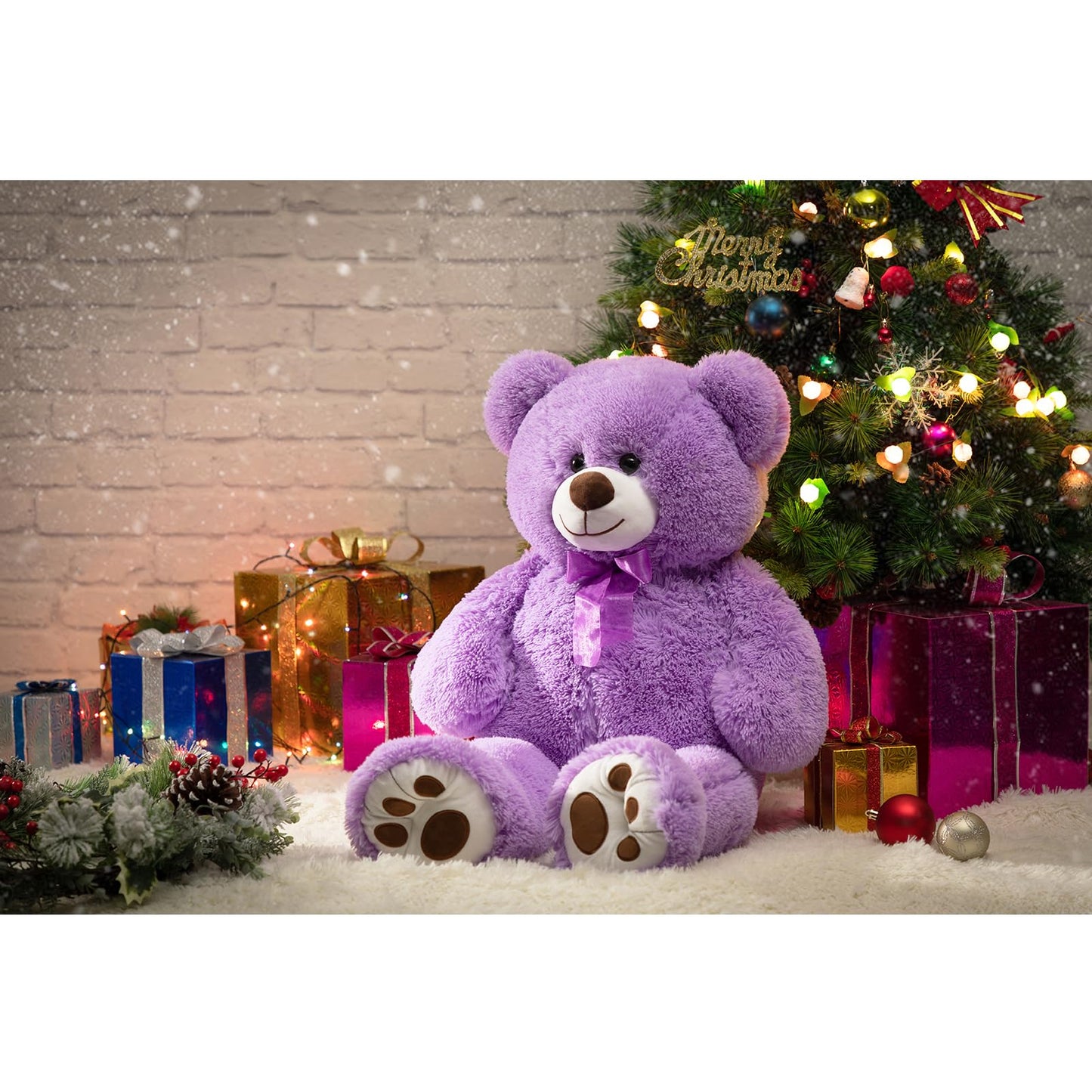 HollyHOME 36-inch Giant Teddy Bear with Footprint – Ultra-Soft Plush Gift
