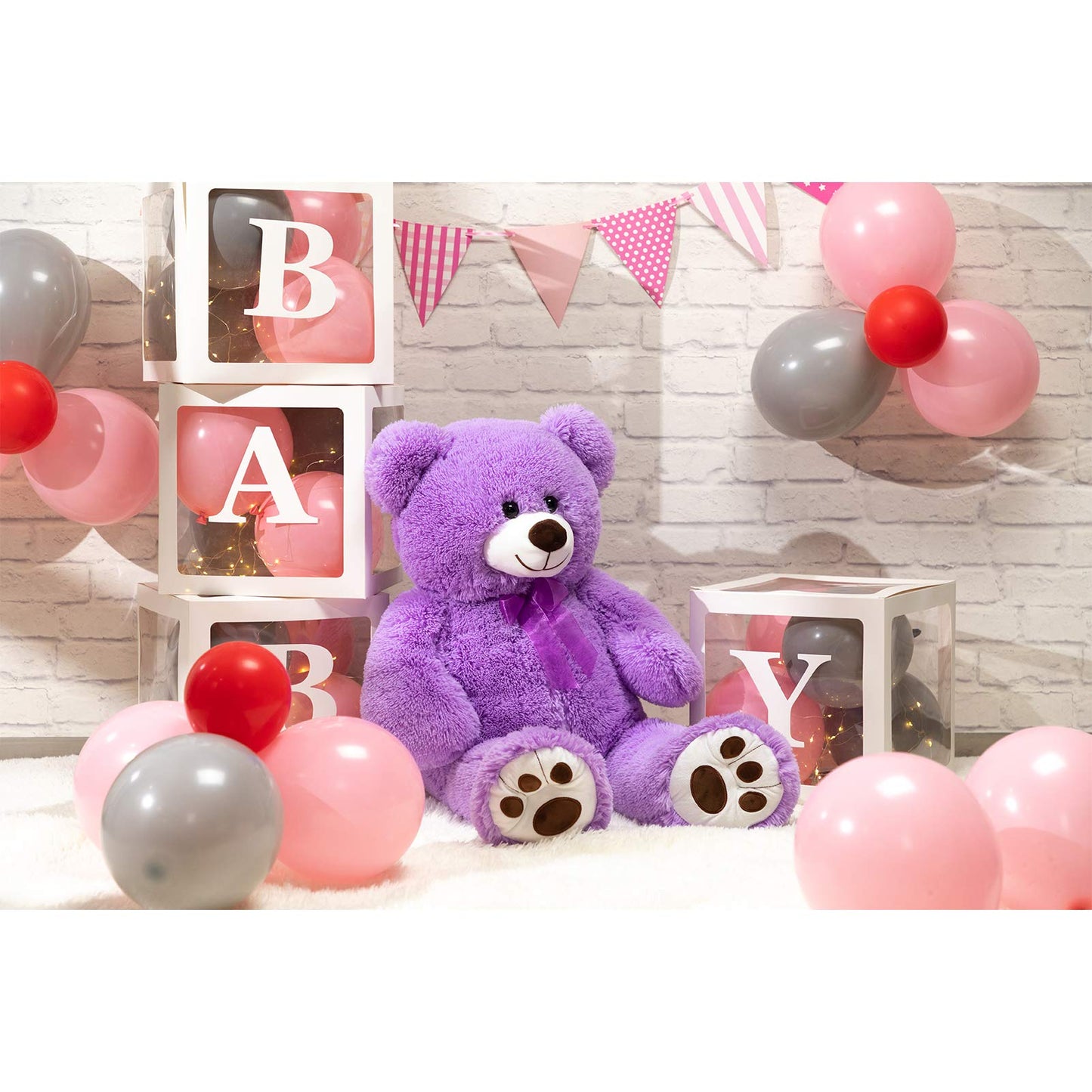 HollyHOME 36-inch Giant Teddy Bear with Footprint – Ultra-Soft Plush Gift