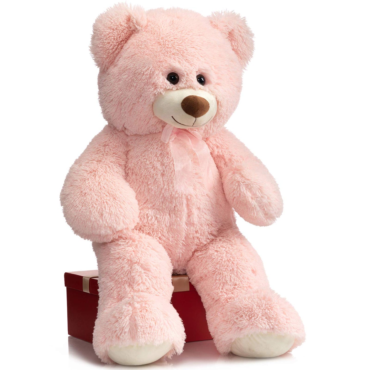 HollyHOME 36-Inch Pink Teddy Bear | Large Plush Stuffed Animal Gift