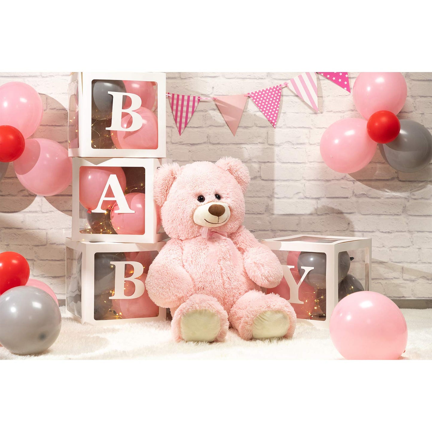 HollyHOME 36-Inch Pink Teddy Bear | Large Plush Stuffed Animal Gift