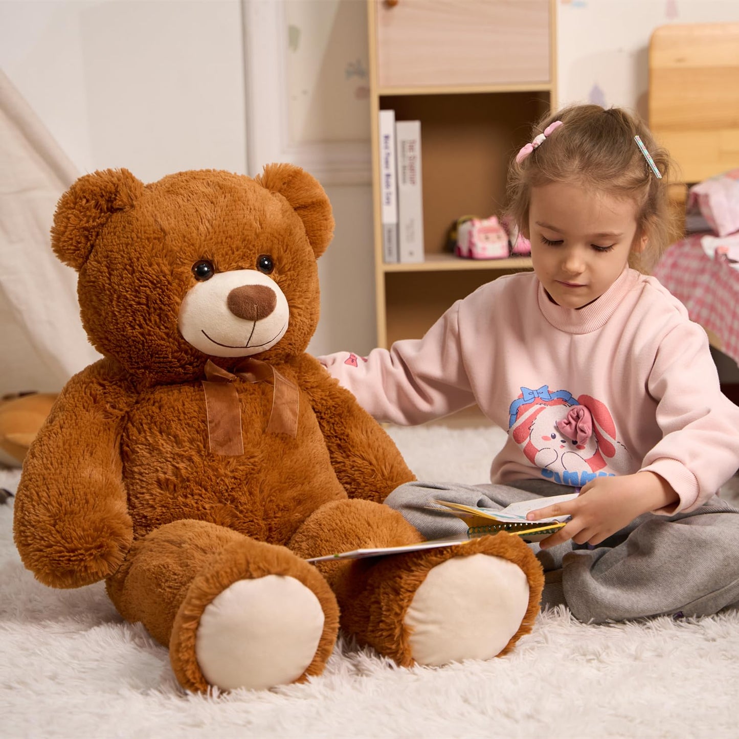 HollyHOME Big Teddy Bear - 36-Inch Brown Plush Stuffed Animal Gift