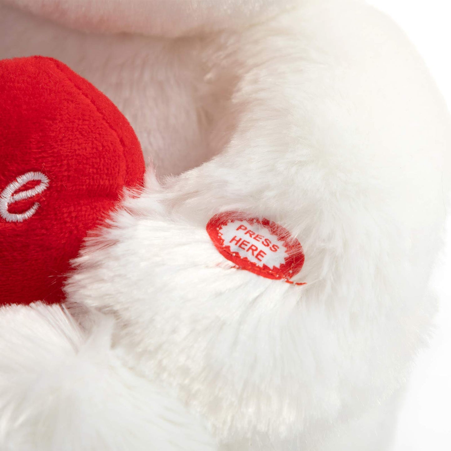 HollyHOME Teddy Bear with Heart — LED Blush Plush, Says I Love You, 13-Inch Gift