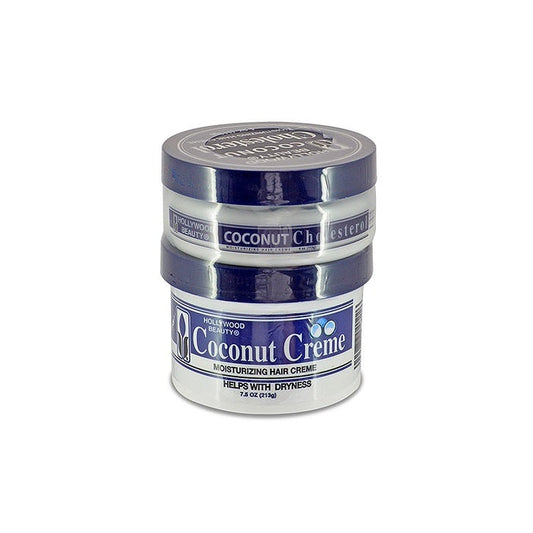 Hollywood Beauty Coconut Creme & Cholesterol Deep Conditioner Set: Hydrates & Repairs Dry, Damaged Hair 213g/7.51 oz