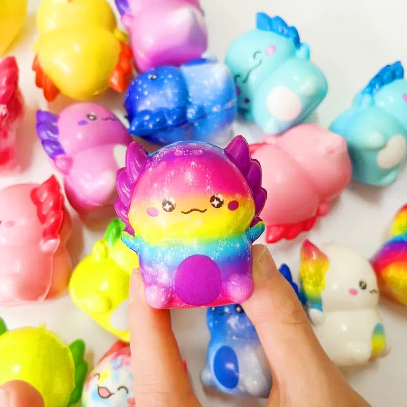 Holydeck 24 Pack Axolotl Slow Rise Squishy Toys – Soft Stress Relief Fidgets for Kids