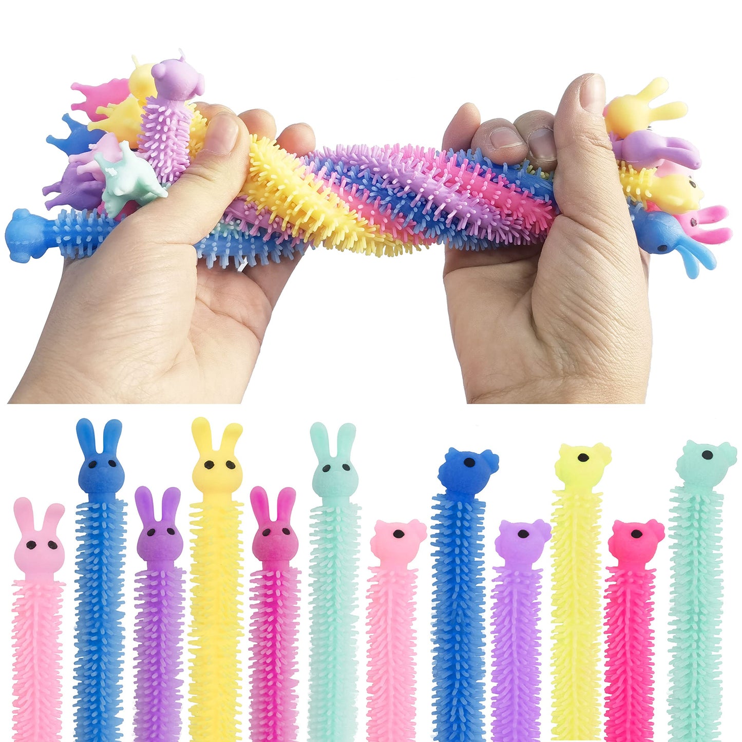 Holydeck Easter Stretchy Strings 24-Pack – Rabbit & Chick Theme Party Favors