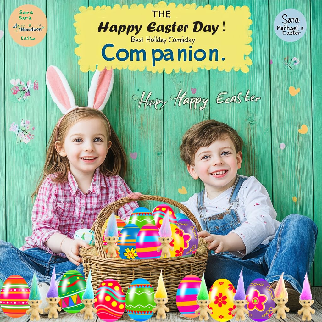 Holydeck 24 Pcs Prefilled Easter Eggs with Mini Toys – Vintage Lucky Dolls & Action Figures