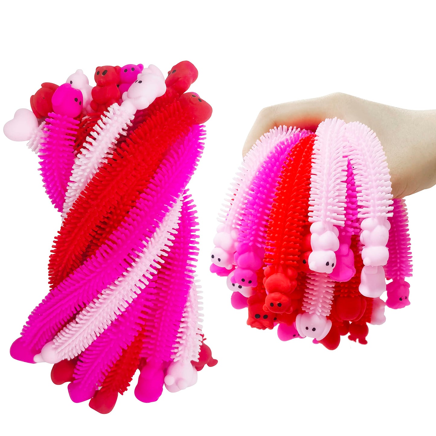 Holydeck Valentines 36-Pack Stretchy Strings – Colorful Sensory Fidget Toys for Kids, Party Favors & Gifts