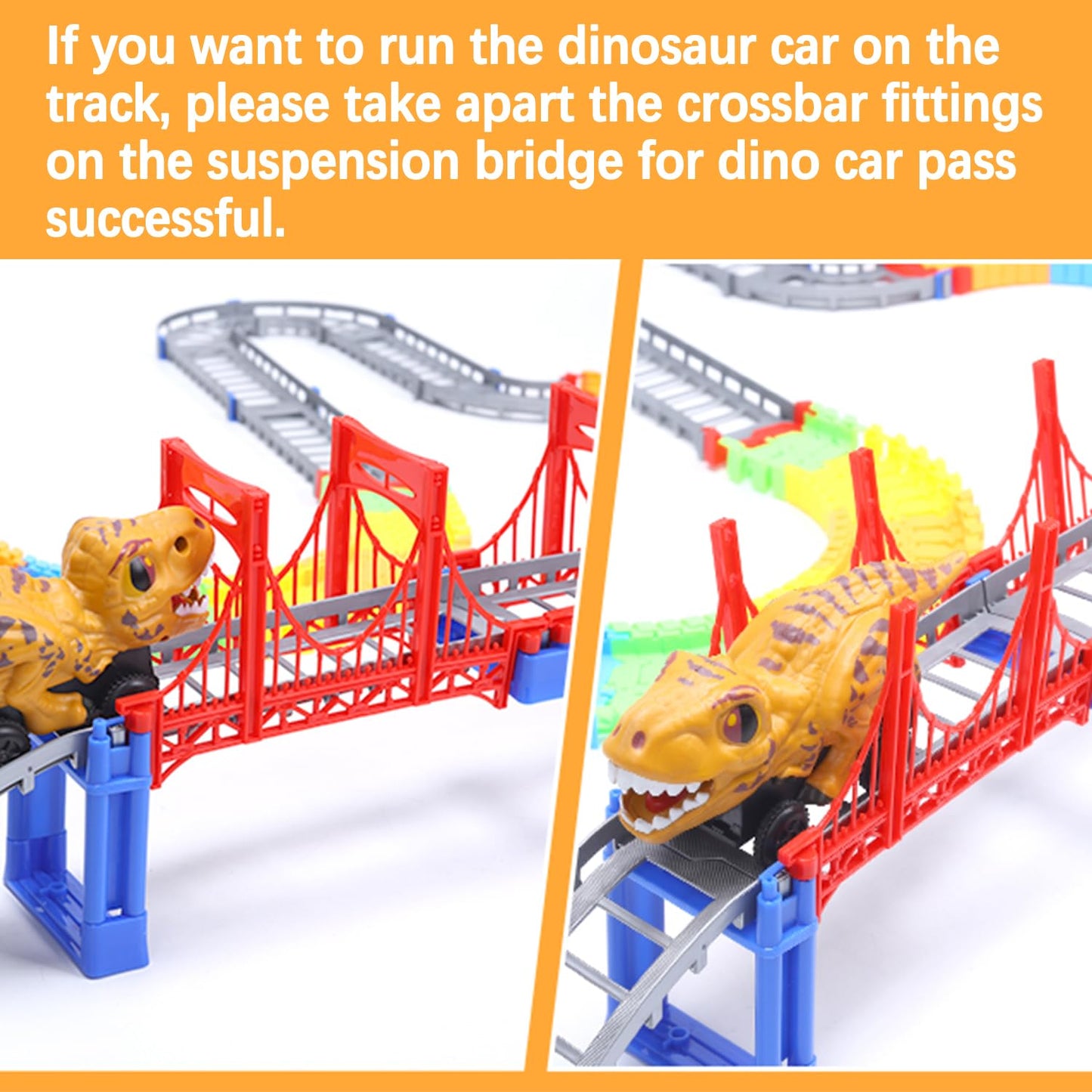 HOLYFUN Toddler Train Set Toy – Electric Train Track & Dinosaur Playset for 3–8 Year Olds