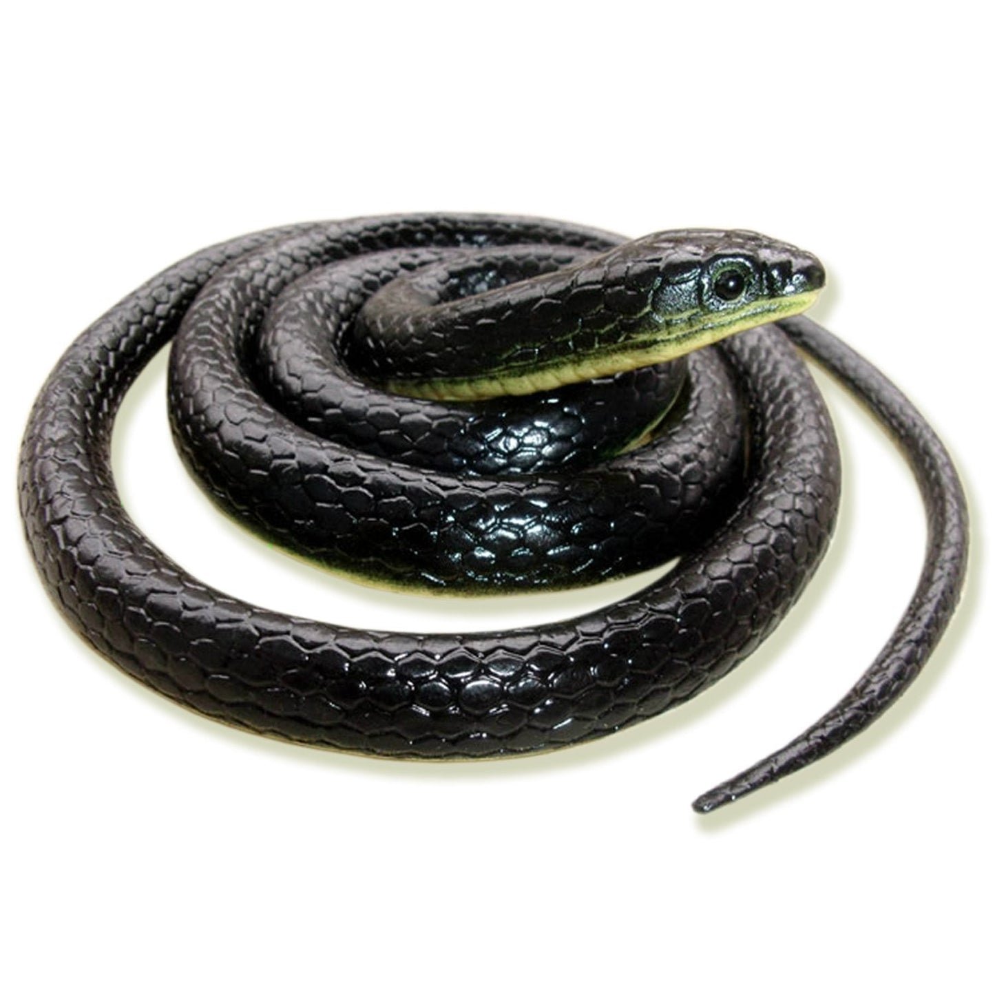 Homdipoo Realistic 49-Inch Black Rubber Snake Toy for Pranks and Decor