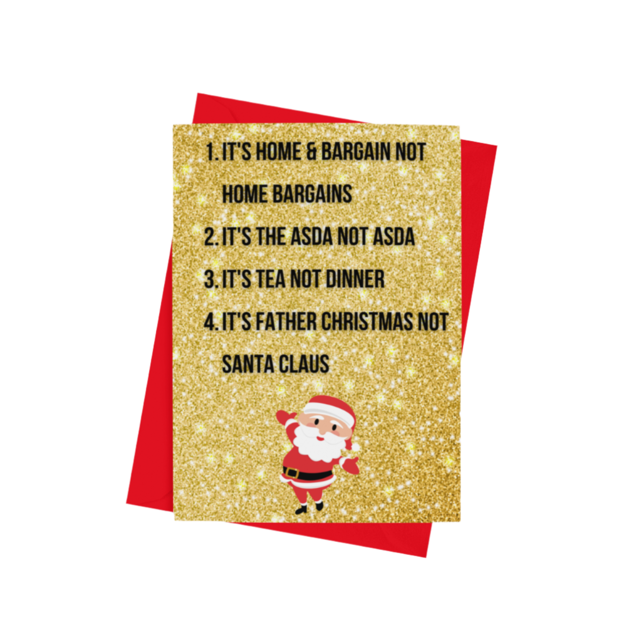 Its Father Christmas not Santa Christmas Card