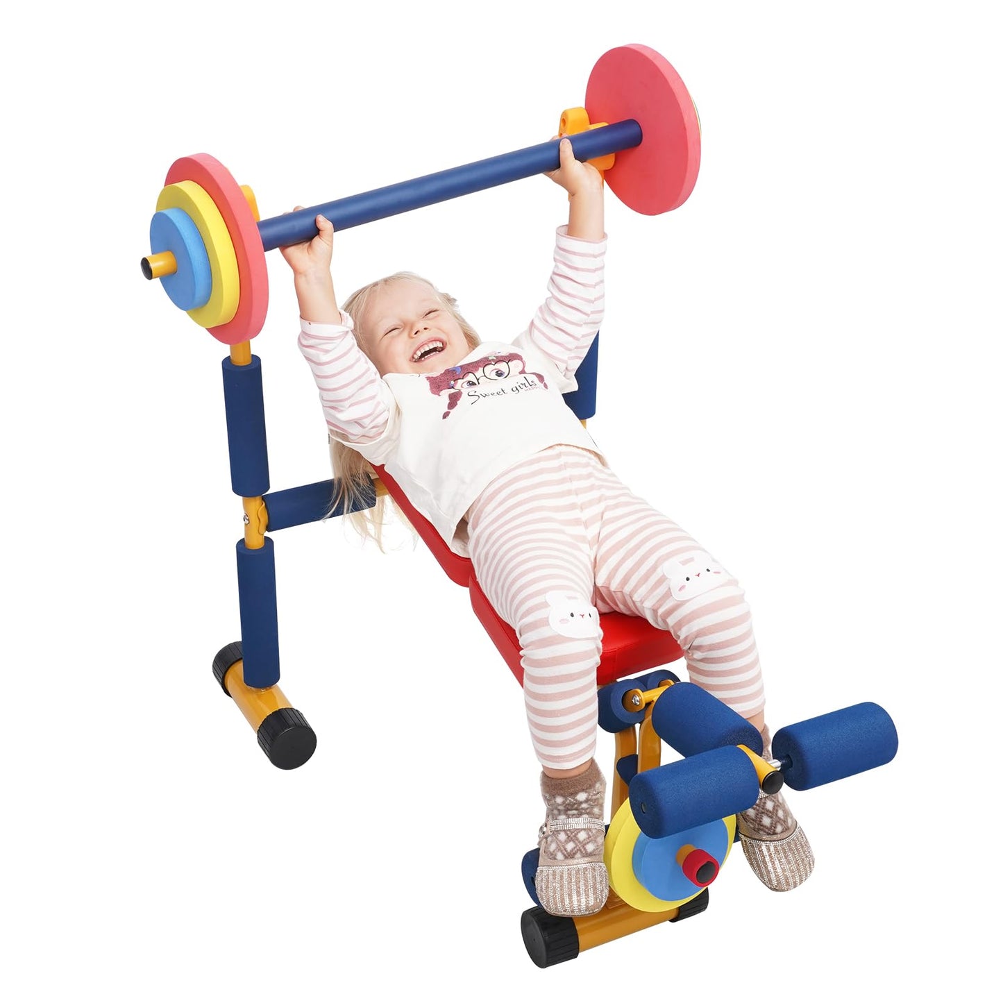 Home-Man Kids Weight Bench Set – Indoor Toddler Gym for Ages 3+