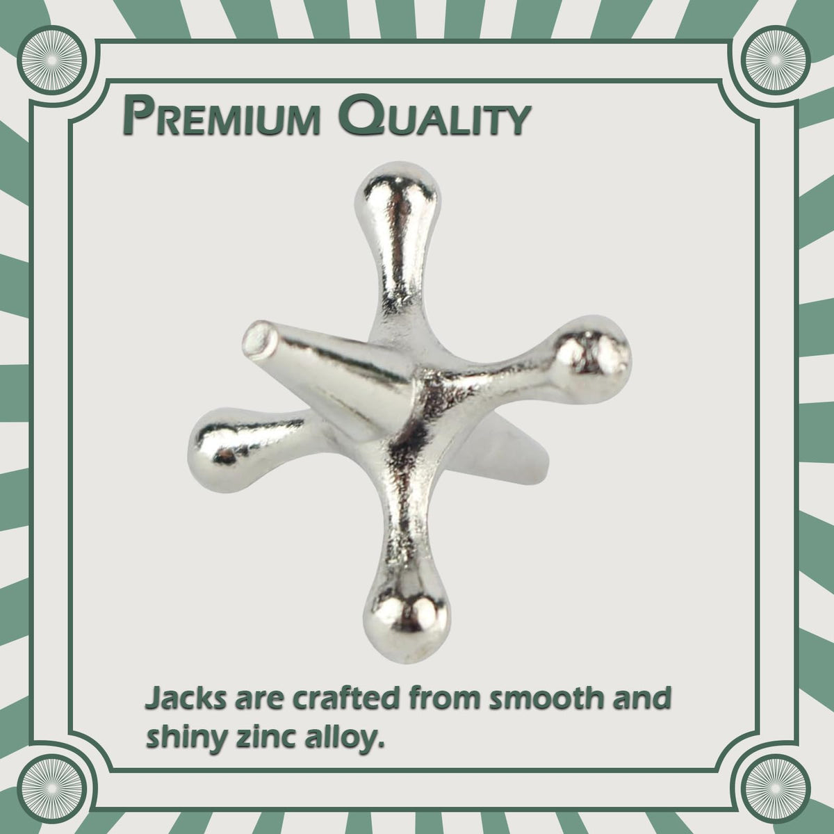 Home-X Jacks Game – Classic Old School Jax with Red Ball | Family Fun for All Ages