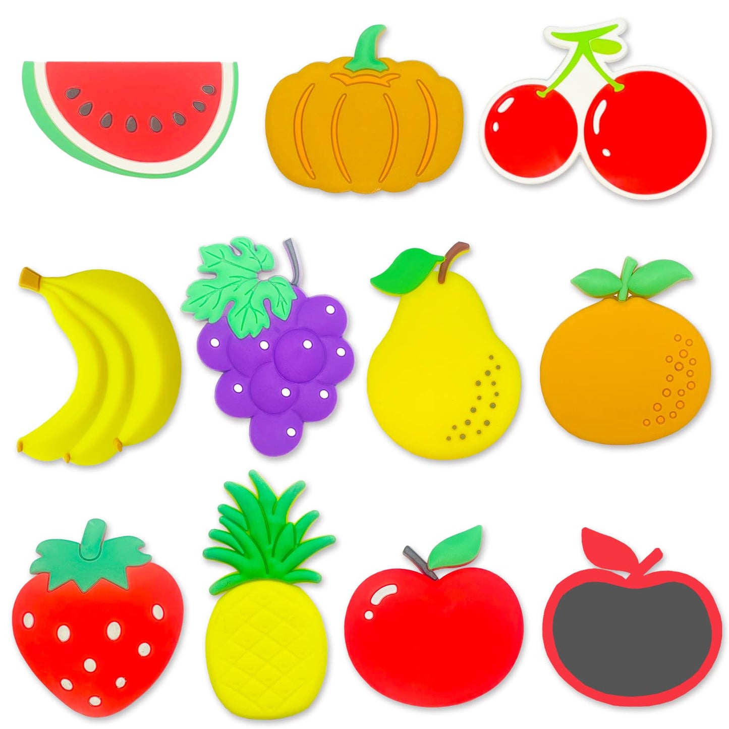HOMEDISIAC Cute Fruit Fridge Magnets for Toddlers – Large Safe Back Magnets for Fridge