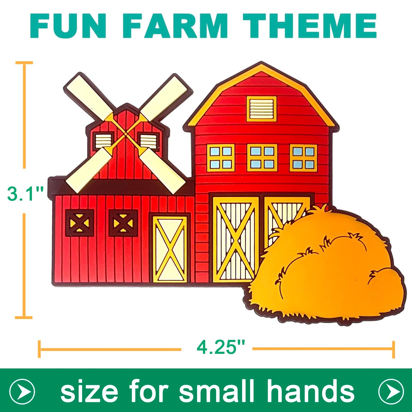 HOMEDISIAC Cute Fridge Magnets for Toddlers 1-3 – Large Farm Animal Magnets