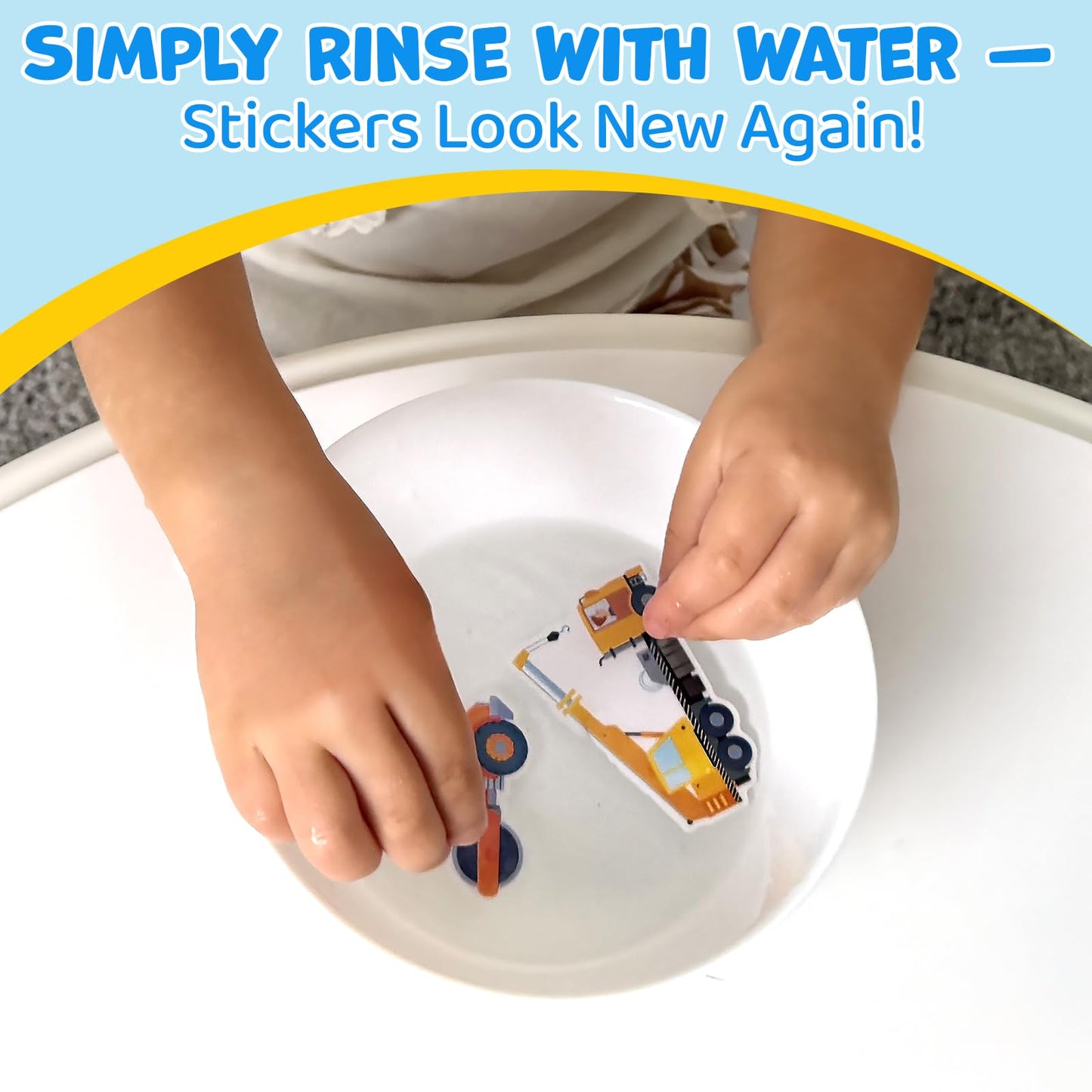 HomeEvolution Reusable Sticker Book for Toddlers – Vehicles & Construction
